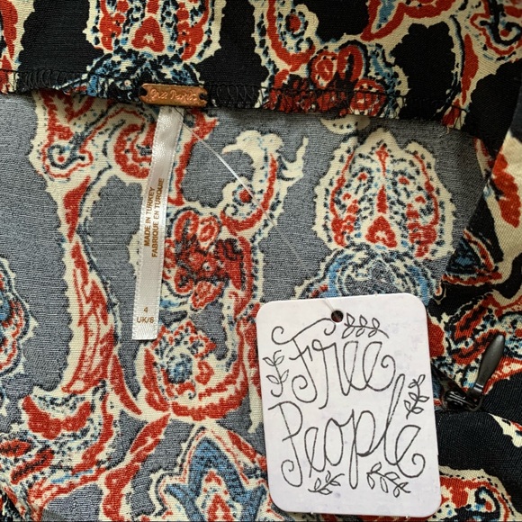 Free People Paisley print mini skirt black motif - Picture 5 of 10